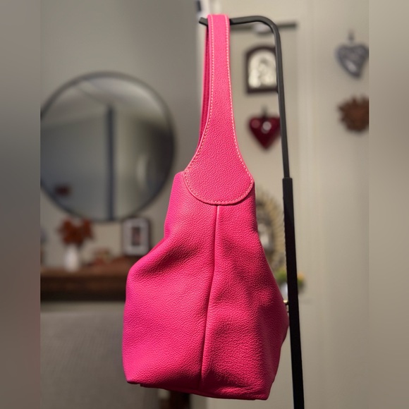 Dooney & Bourke Pink Hobo Bag with Gold Clasp - Picture 8 of 10